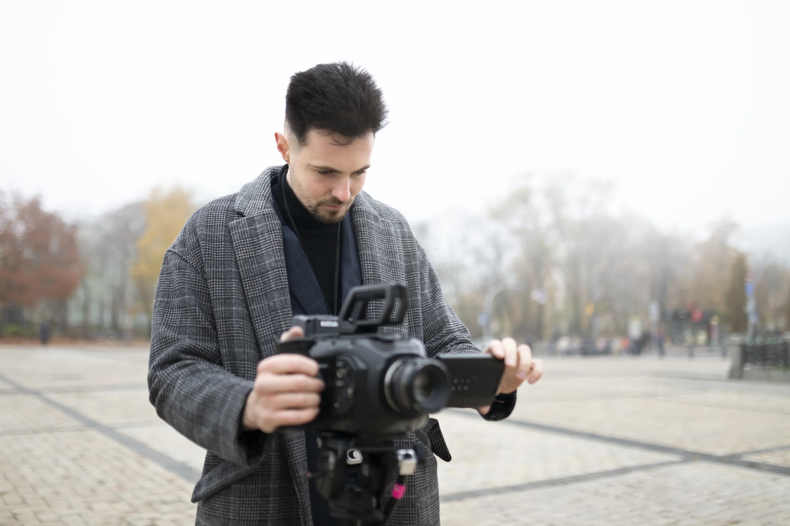 close-up-reporter-preparing-interview