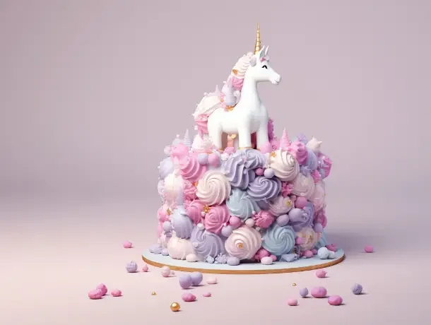 unicorn themed cake